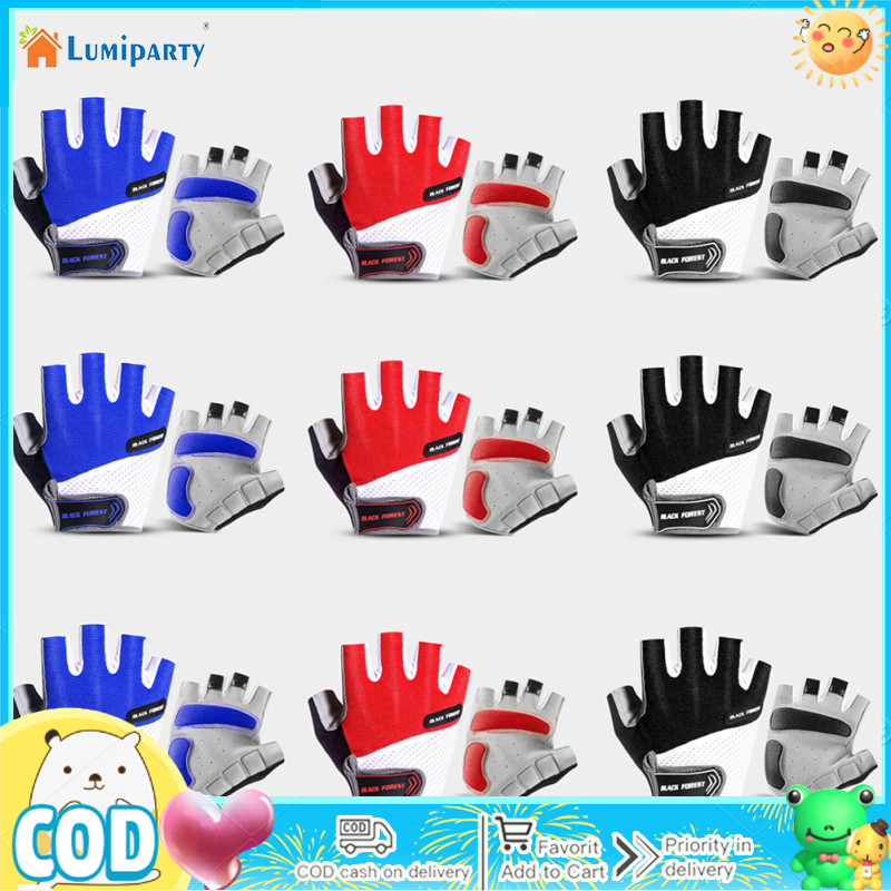 Cycling Gloves For Men Women Anti Slip Wear-Resistant Breathable Half-Finger Fitness Gloves For Outdoor Sports Training ราคา 162 บาท*ส่งฟรี