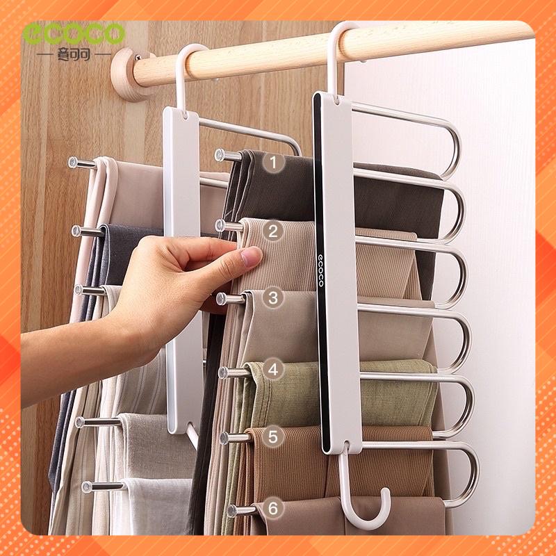 Móc treo quần áo thông minh, gấp gọn, ecoco, hàng chính hãng cao cấp, độ bền cao, tiện ích cho mọi nhà