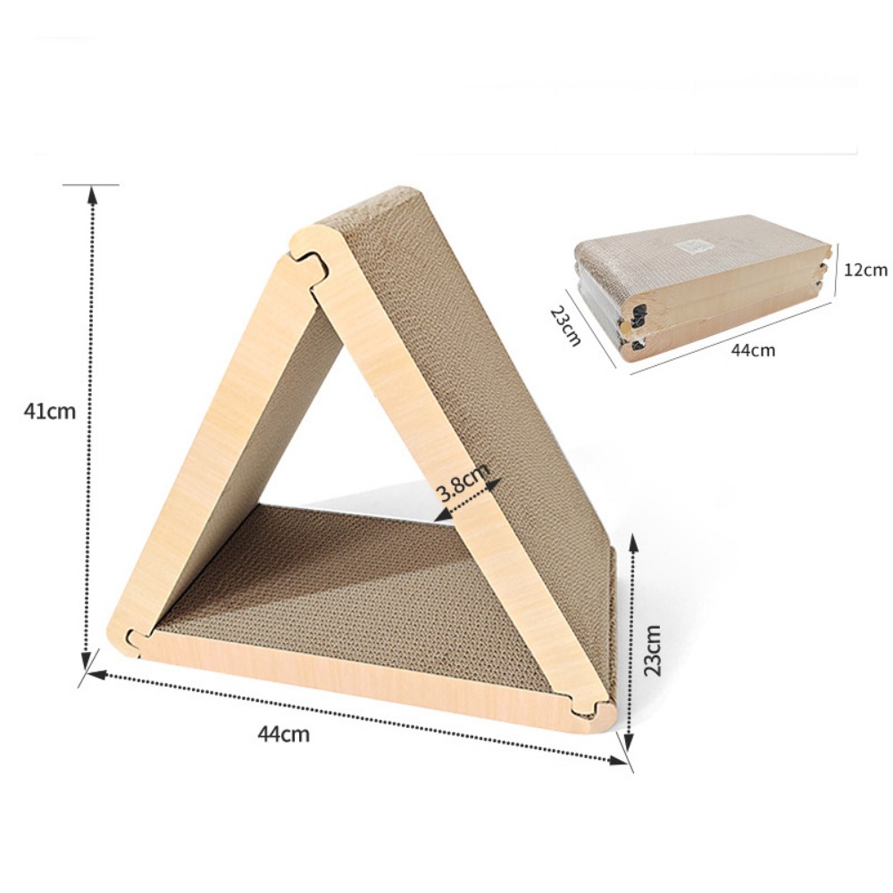 ZZEWEA SHOP Vertical Cats Tower Scratcher Foldable Triangular Scratching Post Multipurpose Scratching Pads Cat Pad - 2