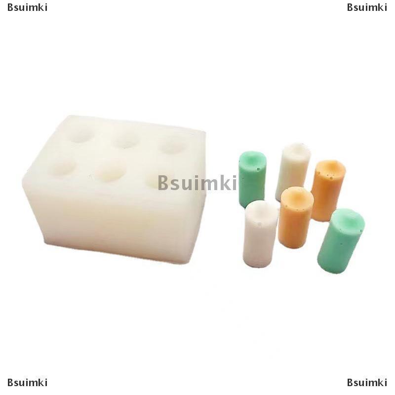 [COD] Bsuimki 3D Nến silicon khuôn handmade DIY Mini xi lanh xà phòng nến khuôn nến thơm