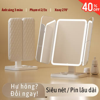 Gương Makeup LED CM BABY Thiết Kế Nhỏ Gọn Để Bàn Sáng Chuẩn Như Ánh Sáng Ngày