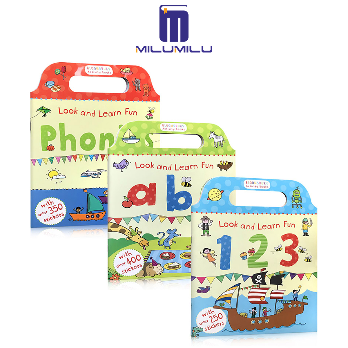 3Pcs Look and Learn Fun 123 ABC Phonics Parent child interaction Sticker Book ราคา 1,022 บาท*ส่งฟรี