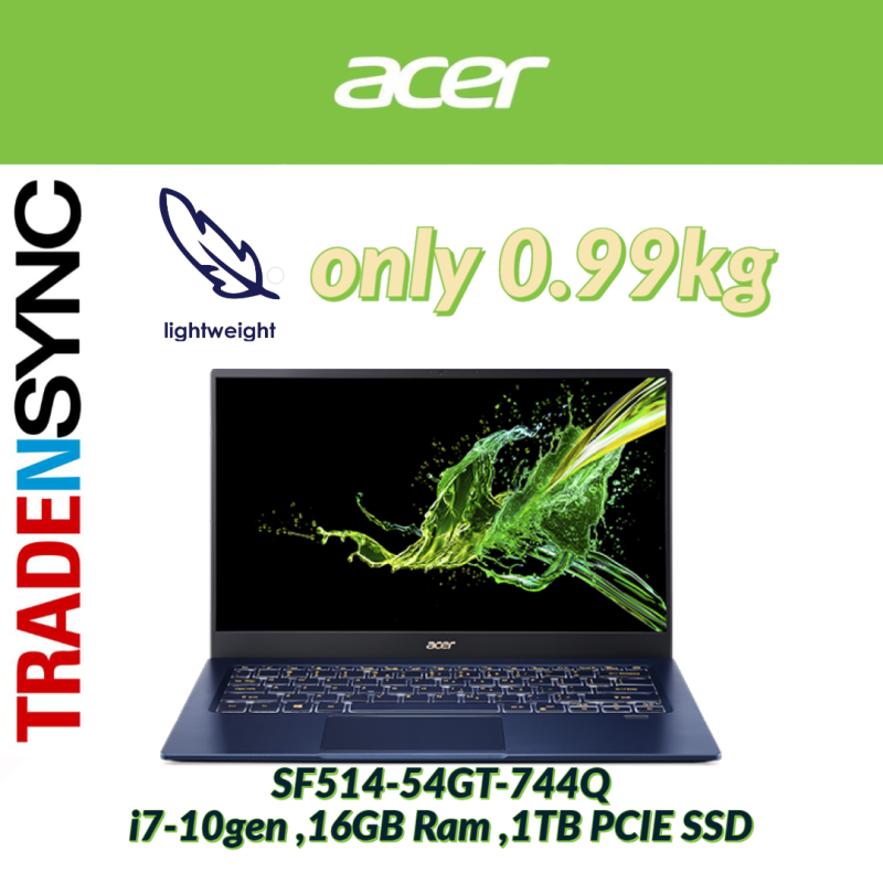 Acer Swift 5 ,i7 10gen ,16GB Ram ,1TB PCIE SSD ,Touch screen ,14 inch Nvidia Geforce MX250, only 0.99kg (SF514-54GT-744Q)