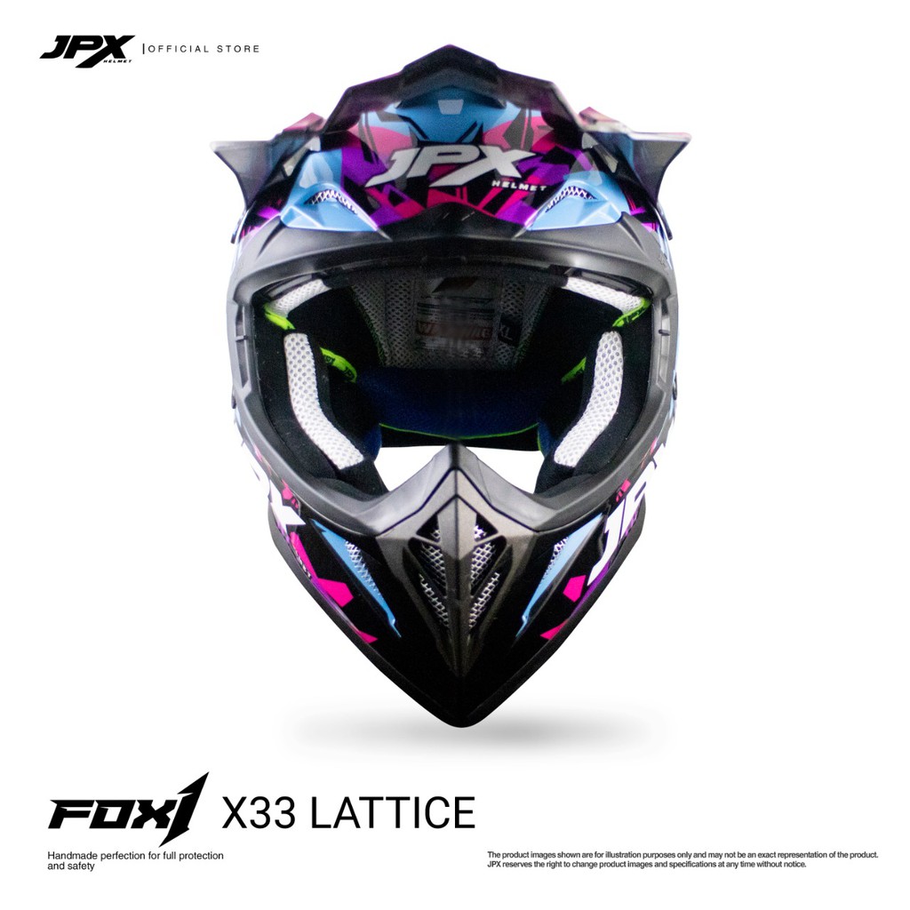 JPX Full Face X33 Lattice - Light Blue Doff Harga 653,000 rupiah*Gratis Ongkir