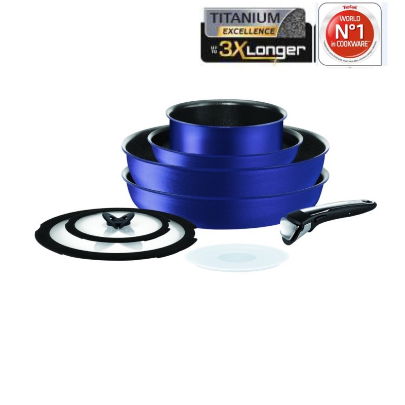 Tefal Ingenio Expertise Blue 8pcs Set L67290 Singapore