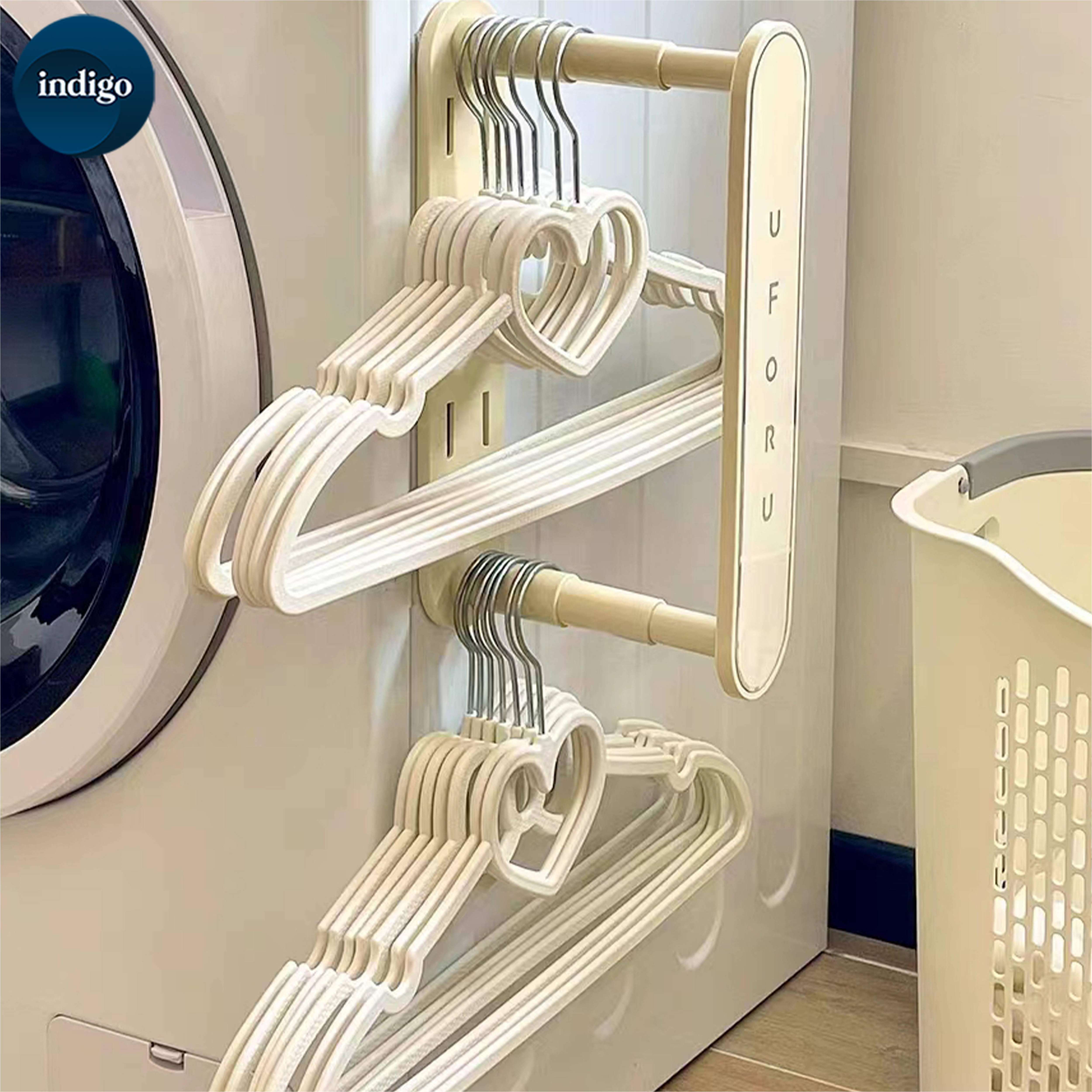 ที่เก็บไม้แขวนเสื้อ ที่เก็บไม้แขวน ที่จัดระเบียบไม้แขวนเสื้อ ที่เก็บของไม้แขวนเสื้อ🔨 ไม่ต้องเจาะรู ติดตั้งง่าย ใช้งานได้จริง 🛠️ ราคา  74 บาท*ส่งฟรี