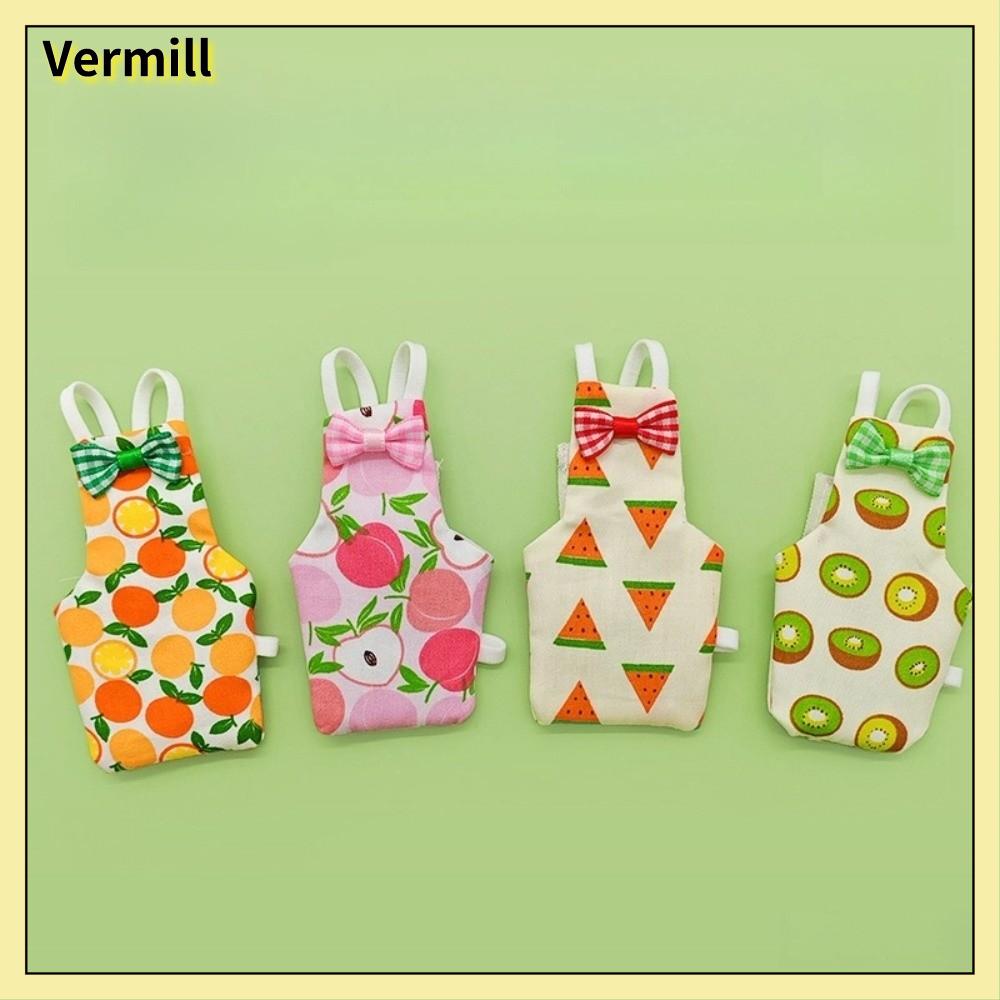 VERMILL Trái cây nhiều màu sắc Tã cho vẹt Cà vạt nơ Thoáng khí Quần áo cho chim cảnh  Giữ cho chim sạch sẽ Tạp dề cho chim cưng Trang phục hàng ngày