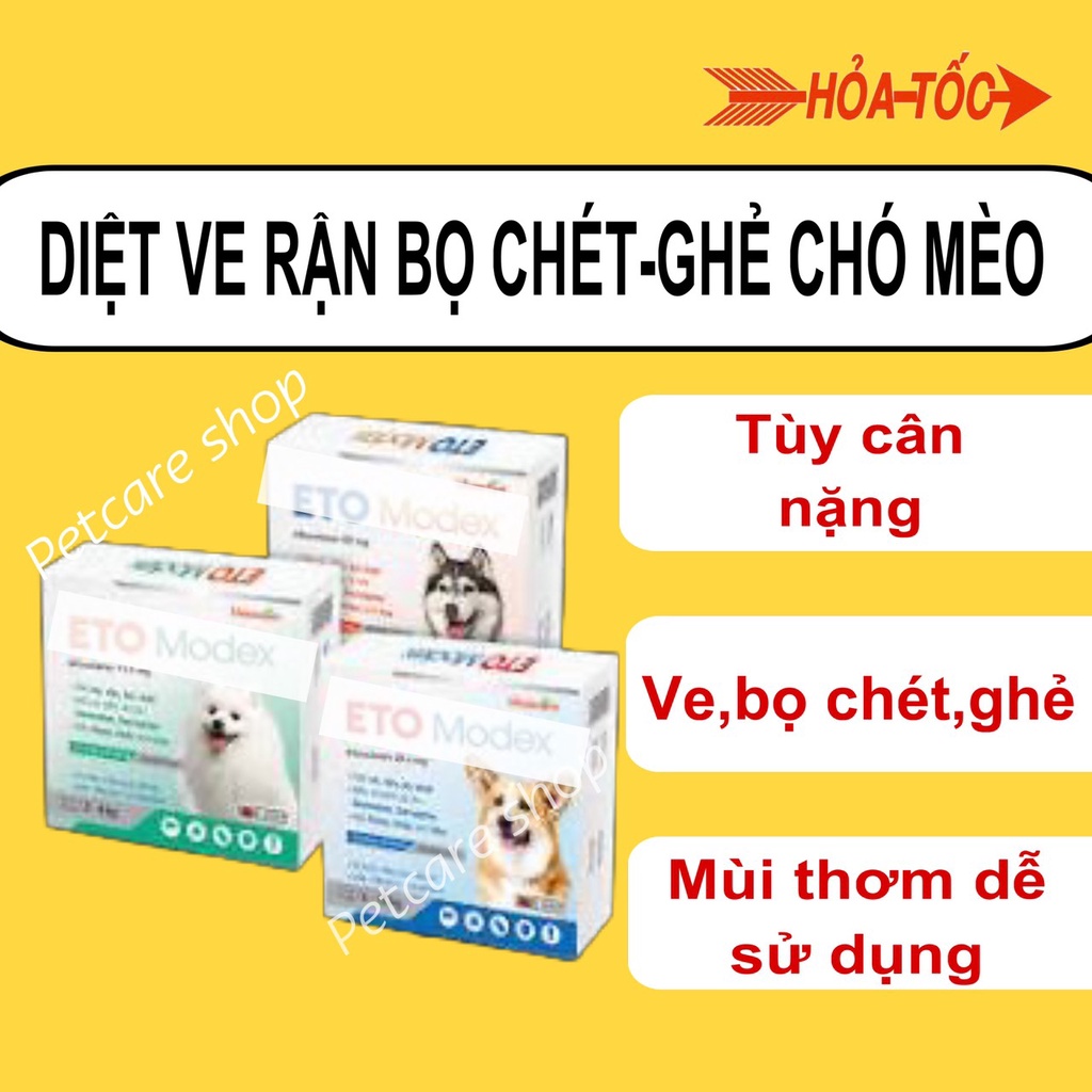 1 Viên Eto Modex  Diệt Ve-Rận-Ghẻ Chó Mèo