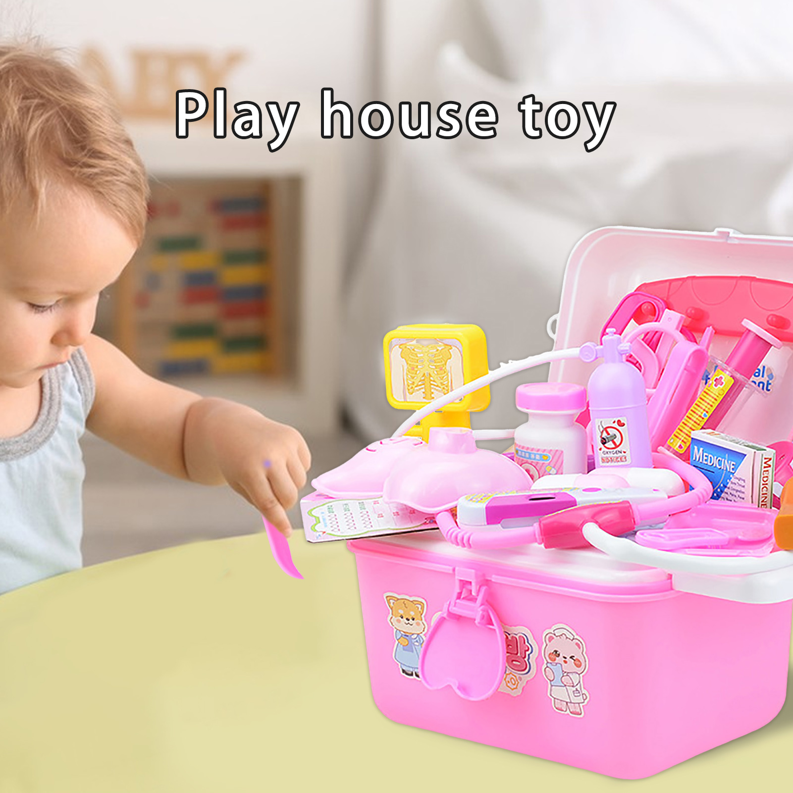 Trẻ Em Bác Sĩ đóng vai Bộ đồ chơi đồ chơi nhà chơi Cho Trẻ Em 31Pcs Ít Bác Sĩ Bộ đồ chơi đóng vai Đồ chơi giáo dục Cho Trẻ Em Phát Triển Tốt Thói Quăn Giải Trí