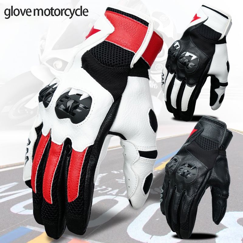 Dainese C2 Găng tay xe máy bằng da đủ ngón Găng tay lái chống trơn trượt