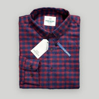 Peternation kemeja flanel wool basic panjang regular fit F1021
