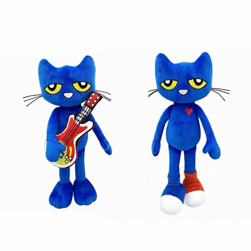 EMERRY Pete The Cat Pete The Cat Plush Toys Soft Guitar Blue Cat Pete