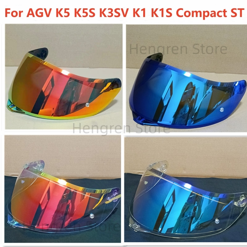 For AGV K5 K5S K5-S K3SV K1 K1S Compact ST Motorcycle Helmet Visor  Shield Glasses Full  Pin Esorios