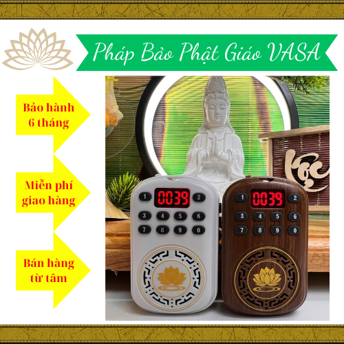  HÀNG LOẠI A - Máy Niệm Phật Nhỏ Gọn Âm Thanh Sống Động Có Khe Thẻ - Mini Nâu 