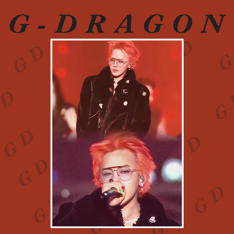 YF G-DRAGON GD BIGBANG 2024 MAMA photo self-adhesive poster 30cm wall stickers POWER HOME SWEET HOME FY