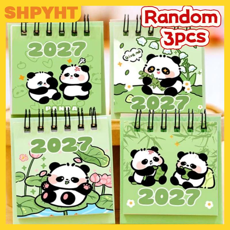 SHPYHT 2027 Mini Bàn lịch xách tay nhỏ đứng lịch không thấm nước bìa cho văn phòng nhà trường chuyến đi lập kế hoạch sử dụng
