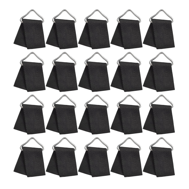 (BGSJ) 20 Sets Trampoline Spring Buckle Trampoline Triangle Buckle V- Shaped Ring Trampoline Accessories