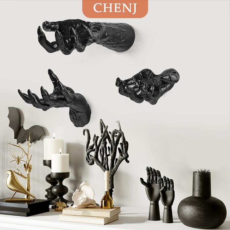 [COD] CHENJ ของตกแต่งผนังวันฮาโลวีนเชิงเทียนรูปมือน่าขนลุกที่แขวนติดผนังของสะสมตะขอแขวนรูปผีที่จัดเก็บของตกแต่งชั้นวางของ ราคา 119 บาท*ส่งฟรี