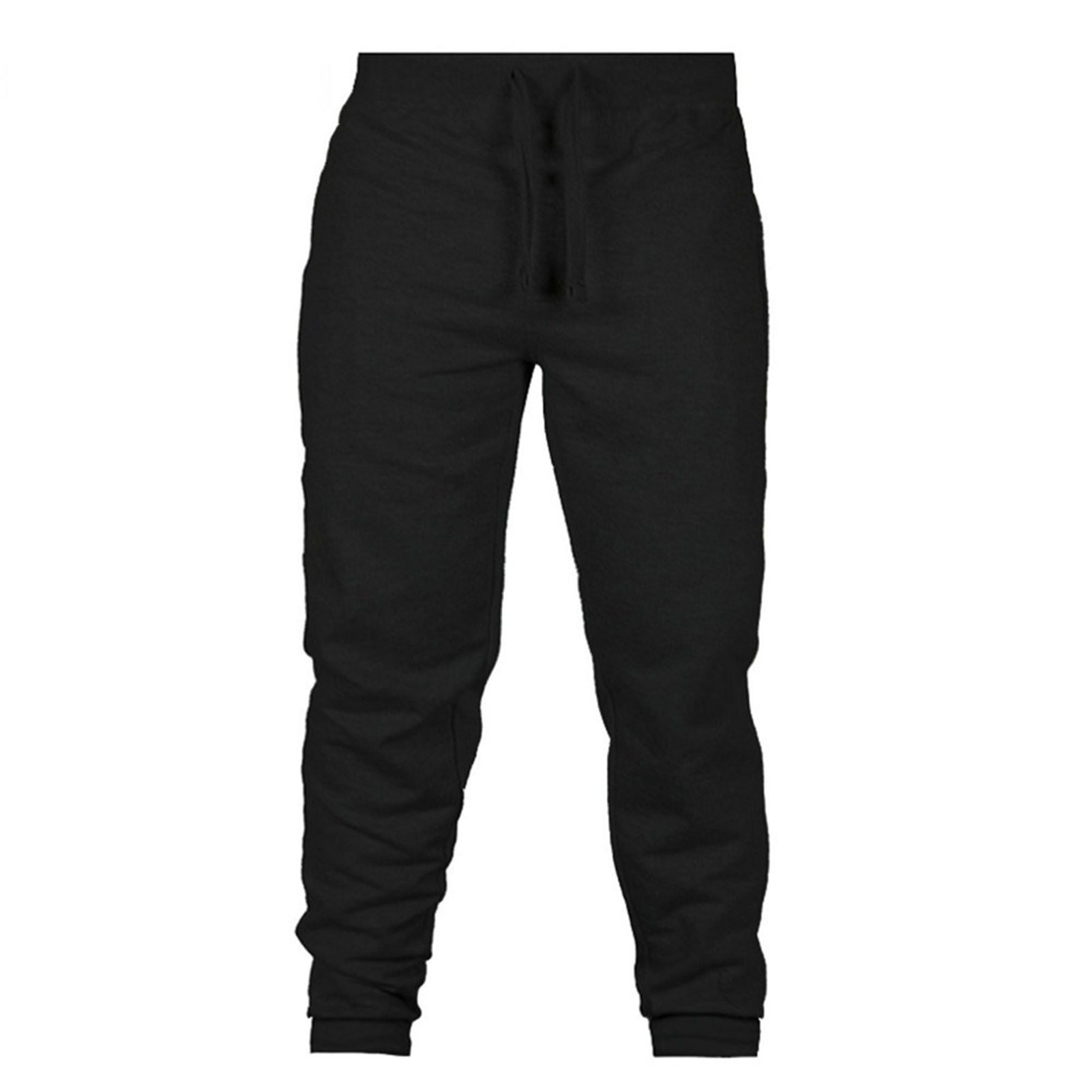 UHH Men Fall Sweatpants Men Sweatpants Men's Winter Thick Plush Sweatpants Elastic Waist Drawstring Slim Fit Mid-waist Sports Trousers with Pockets Warm Ankle-banded Casual Pants Plus Size Available