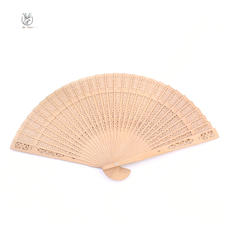 🔥🔥🔥Ele Pnate Quạt Tay Chạm Khắc Bằng Gỗ Nguyên Bản Bằng Tre Gấp Gọn Cổ Điển 1 Chiếc Tiệc Cưới Cô Dâu