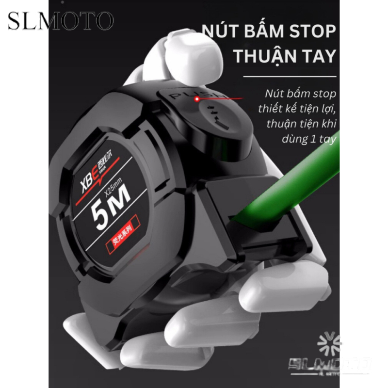 Thước cuộn thép, thước dây thép carbon 5m và 7,5m và 10m, sơn huỳnh quang cho bóng tối