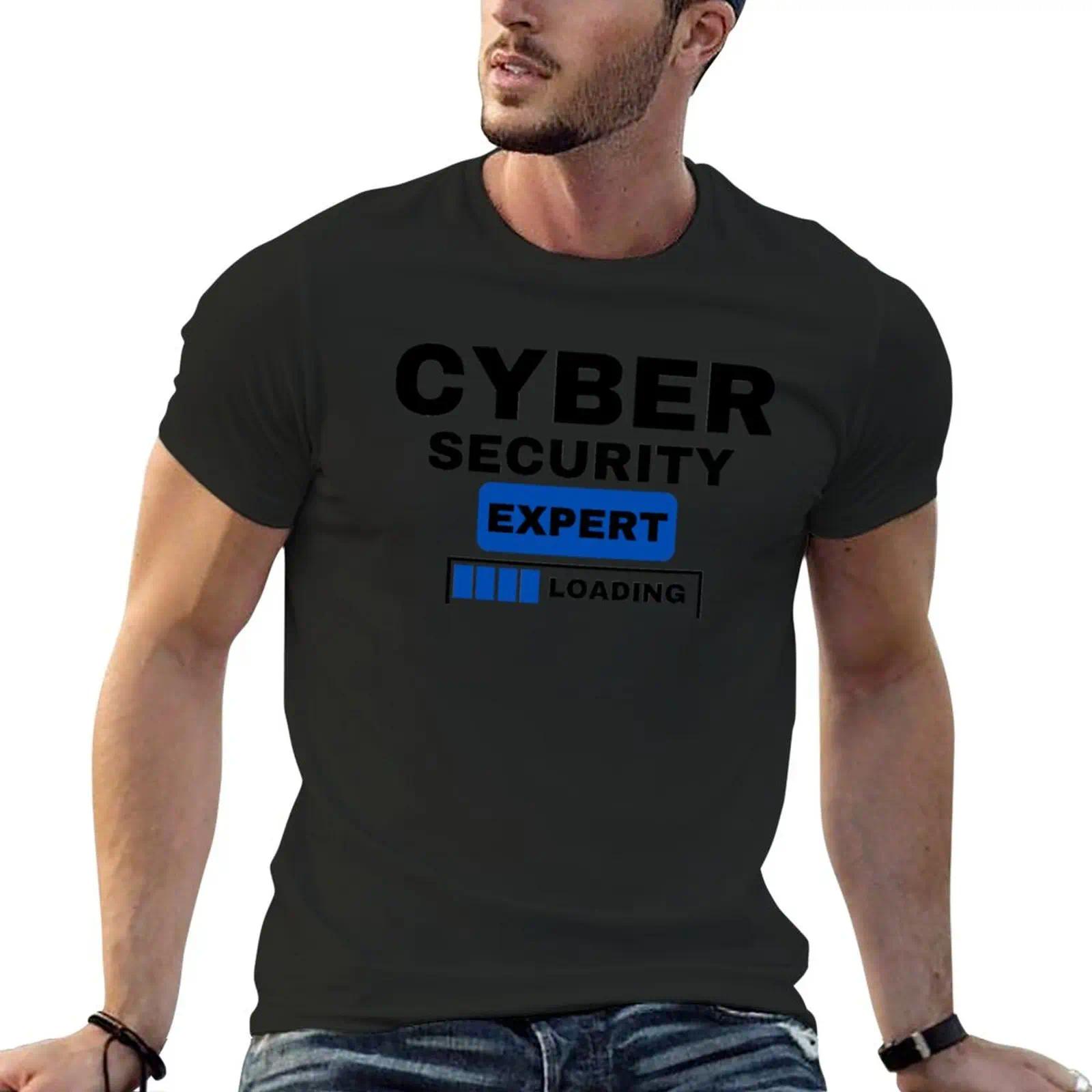 Plain Tee shirt fruit of the loom mens t shirts Cyber Security Expert Loading, Cybersecurity funny gift (text quotes) T-Shirt