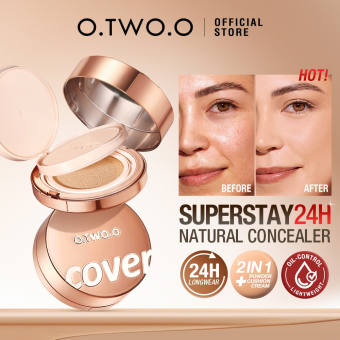 KK BEAUTY O.TWO.O 2 In 1 Soft Focus Powder & Cushion Cream Long Lasting Waterproof Natural Oil Control Face Makeup