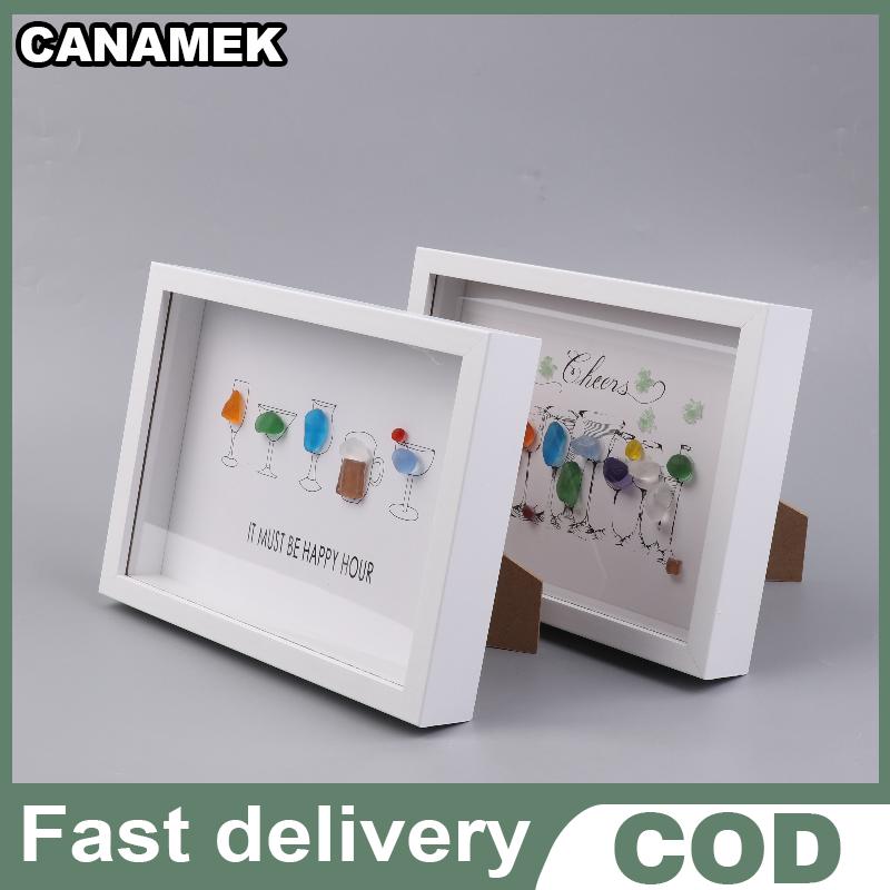 CANAMEK ศิลปะแก้วทะเลสำหรับปาร์ตี้ค็อกเทลกรอบกระจกทะเลทำด้วยมือของตกแต่งผนังศิลปะงานศิลป์ DIY ของขวัญสำหรับเพื่อน ราคา 198 บาท*ส่งฟรี