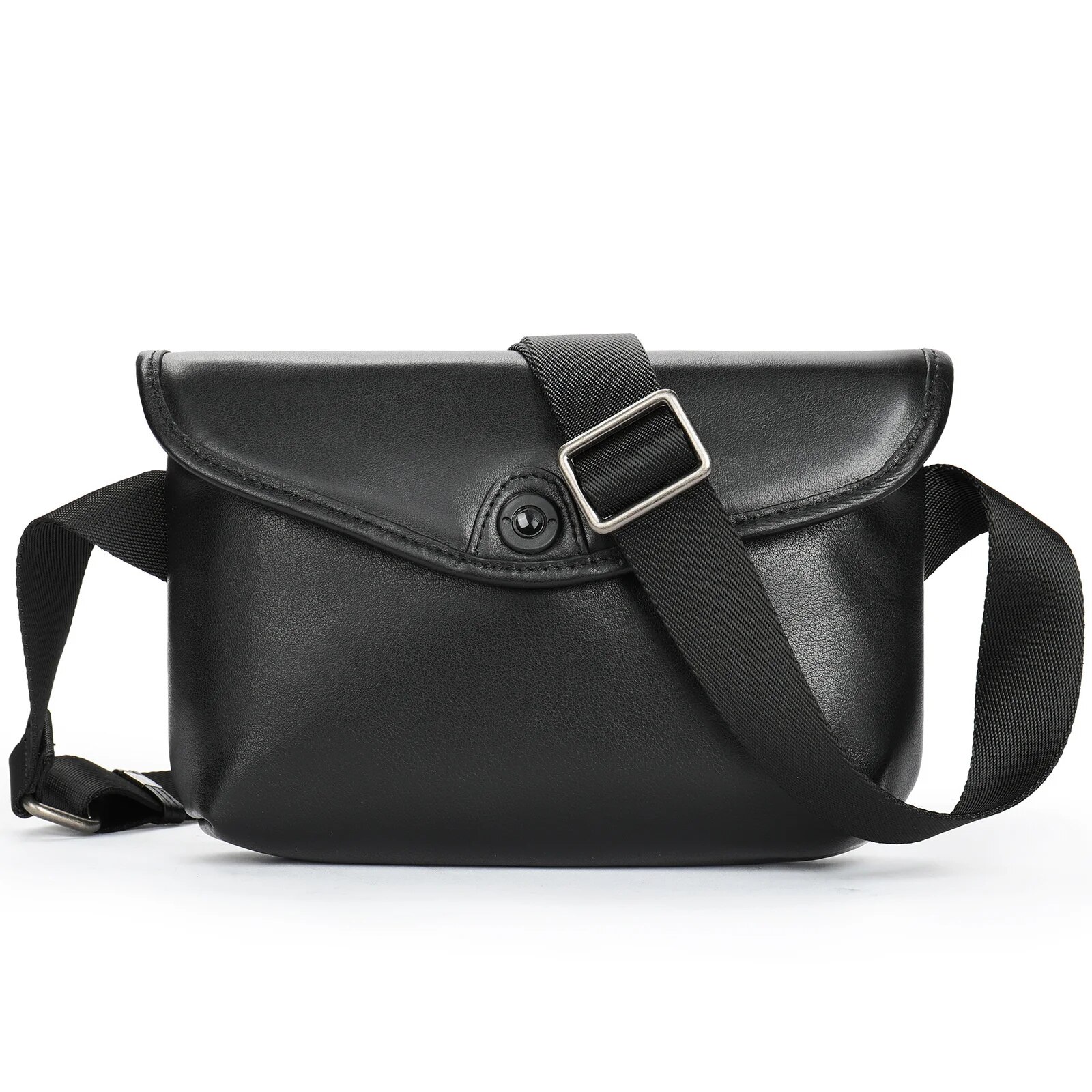 ZZOOI Men's Shoulder Bag Male Travel Bag Leather Bag Simple Multi Functional Men's Crossbody Bag Flap Men's Bag ราคา 1,392 บาท*ส่งฟรี