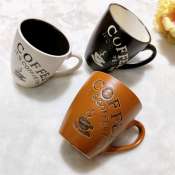 Vintage Design Ceramic Coffee Mug Set - 3 Colors, 3pcs