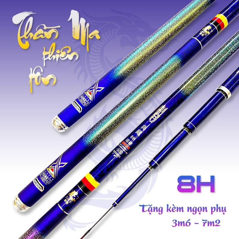 Cần câu tay Thần ma thiên tôn 8H -19i tặng kèm 1 ngọn phụ ANam-Fishing