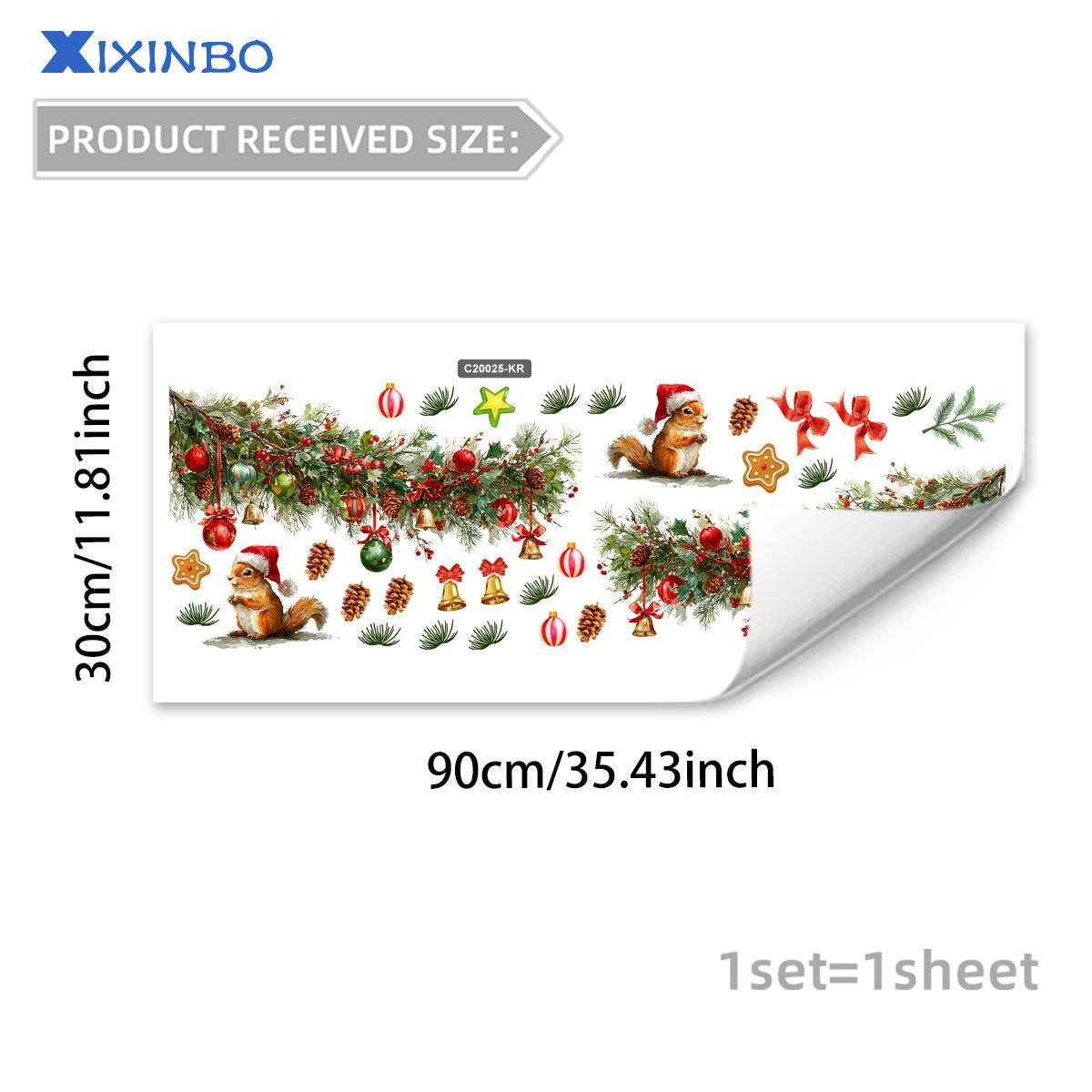 XIXINBO ChristmFor as PVC WFor all Stickers for HolidFor ay DecorFor ation 30 by 90 CM ราคา 199 บาท*ส่งฟรี