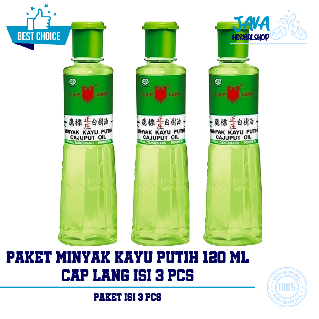 PAKET Minyak kayu Putih Cap Lang 120ml isi 3 PCS