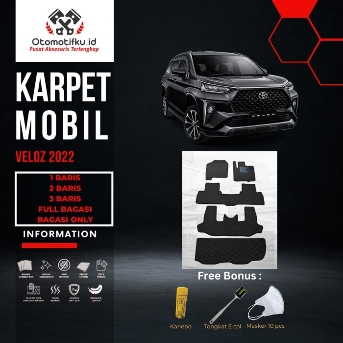 [ OTOMOTIFKU ] Karpet Mobil AllNew Veloz 2022 Sandaran Double Layer Ruber Eva Premium - Cokelat Harga 2,149,000 rupiah*Gratis Ongkir