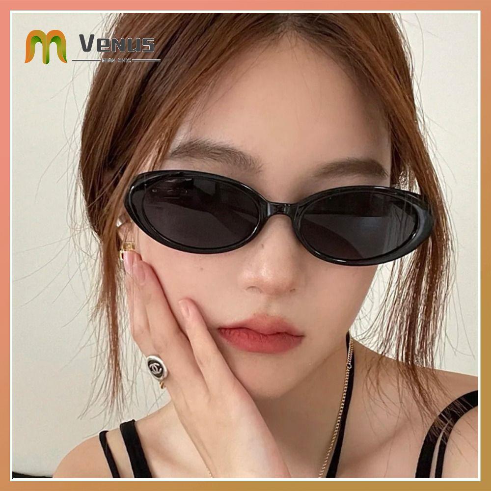 PZJBDI SHOP Thời trang Kính râm Mắt mèo Hoài cổ Nam Nữ Kính râm khung hình bầu dục  Màu kẹo Kính râm UV400