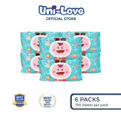 UniLove Baby Wipes Summer Edition  100's Pack of 6