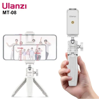 ULANZI MT-08 Mini Tripod Selfie Stick + ST-07 Phone Holder Clip Extension Pole Vlog Mount for Smartphone iPhone Samsung Huawei
