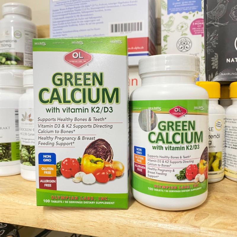 Viên Uống Bổ Sung Canxi Hữu Cơ Olympian Labs Green Calcium Giúp Xương Chắc