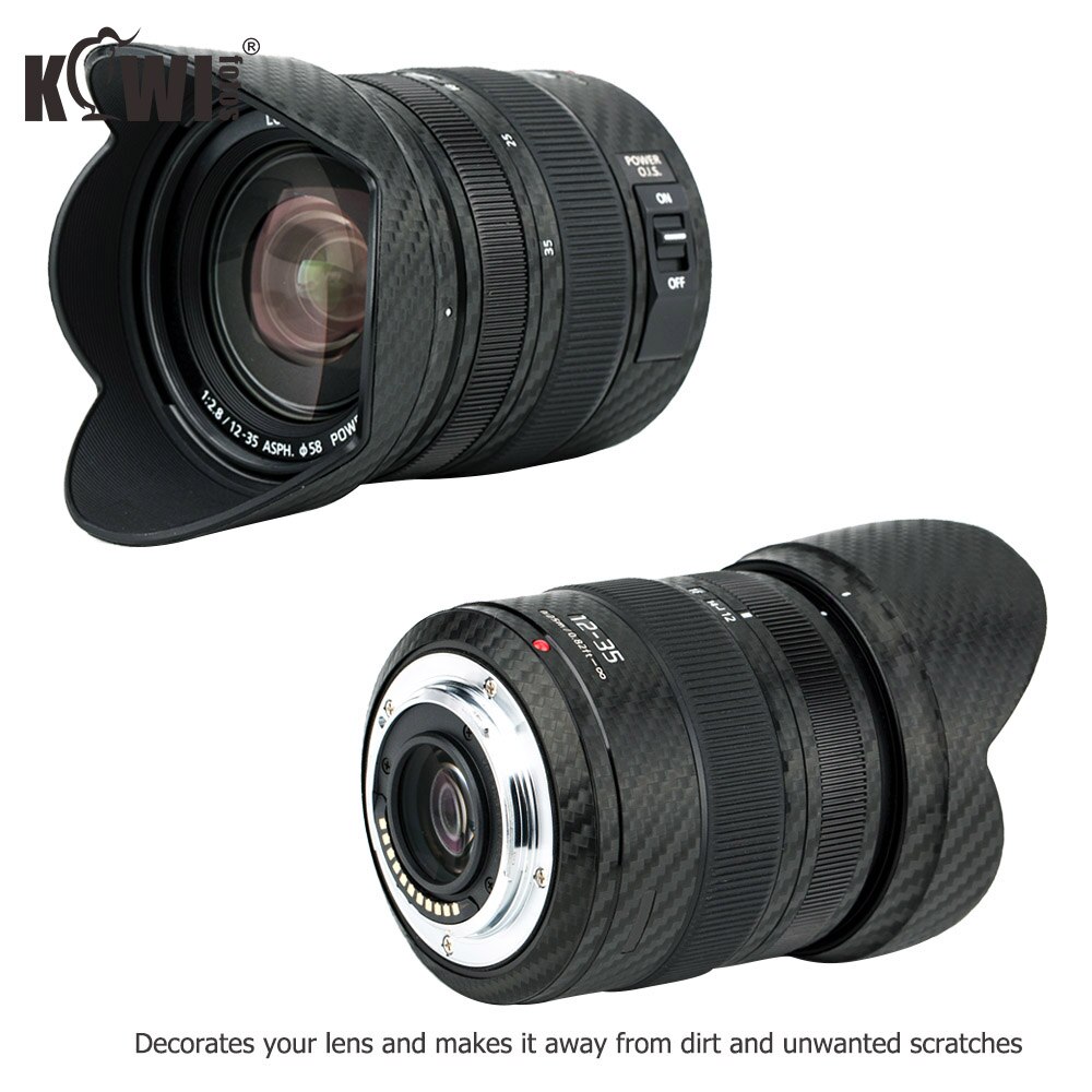 Anti-Slide Lens Hood Skin Firm For Panasonic Lumix G X Vario 12-35Mm F/2.8 II ASPH. POWER O.I.S. Lens 3M Sticker Matrix Black
