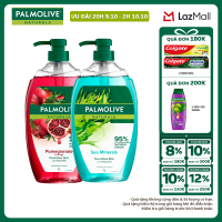 Bộ 2 Sữa tắm Palmolive dạng gel chiết xuất Lựu & Xoài và Muối biển cho da mềm mịn thơm sảng khoái 1L