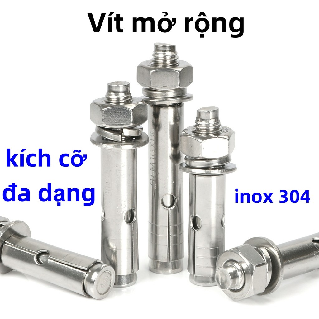 Tắc kê inox bu lông nở inox 304 đủ size hàng loại 1 BAUHO