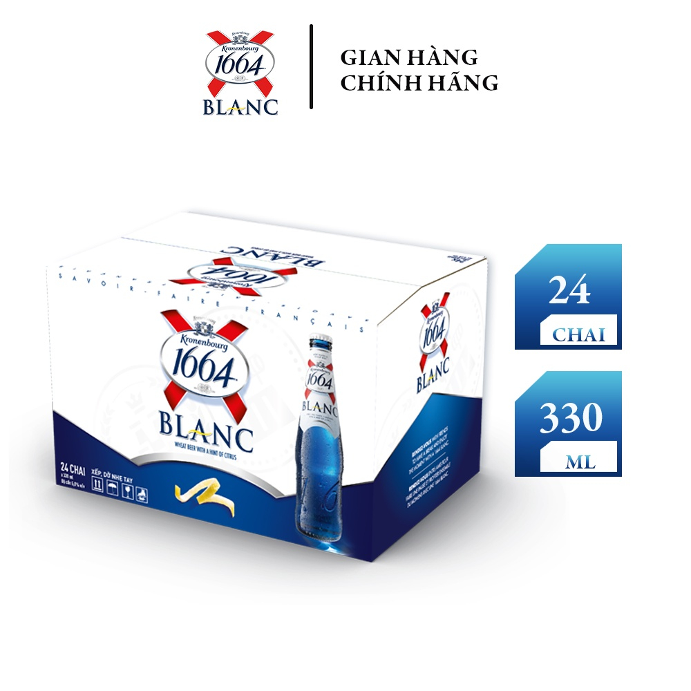 Thùng 24 Chai Bia Blanc 1664 330ml