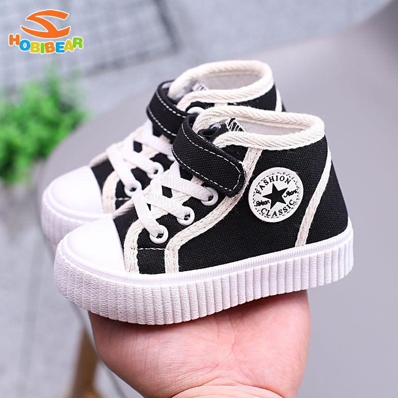 HOBIBEAR Children s shoes new spring and autumn canvas shoes high