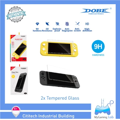 [SG Wholesaler] DOBE 2-Packs Premium 9H Tempered Glass Screen Protector / Glass Film for Nintendo Switch / Switch Lite / Switch OLED