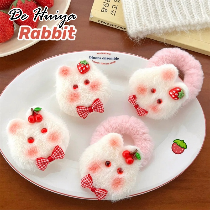 DEHUIYA กิ๊บน่ารักรูปข้อความเชอร์รี่/กระต่ายน่ารักสำหรับเด็กผู้หญิง ราคา 13 บาท*ส่งฟรี