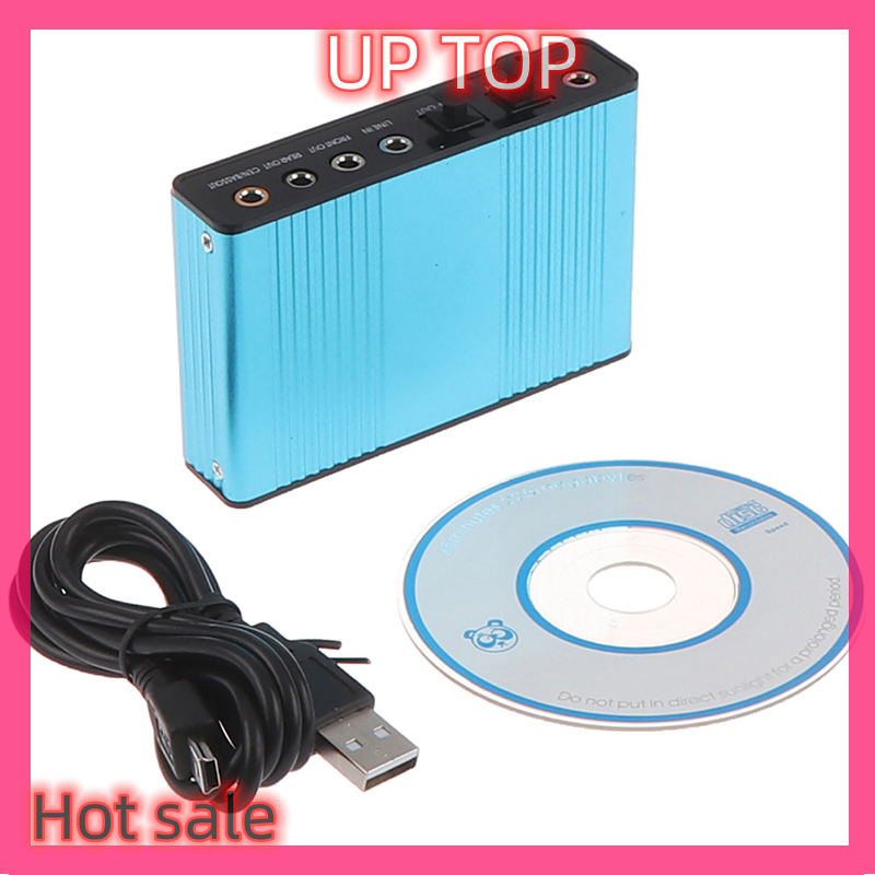 Up Top Hot Sale USB sound card 6 channel 5.1 optical external audio card