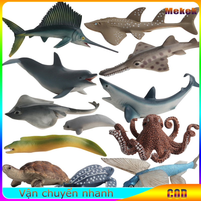 Realistic Marine Animal Action Figures Simulation Ocean Life Model Ornaments Educational Toys For Boys Girls