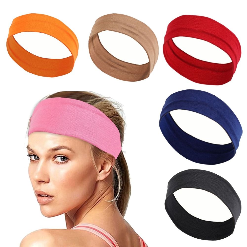 LANGMENGXUAN Bóng Rổ 1 cái Băng Đô Thể Thao Chống Mồ Hôi Băng đầu thấm mồ hôi thể thao Băng đô không viền Băng đô mùa hè Thấm mồ hôi Băng đô tập yoga Băng Đô Băng Đô Màu trơn Băng thấm mồ hôi chống trượt