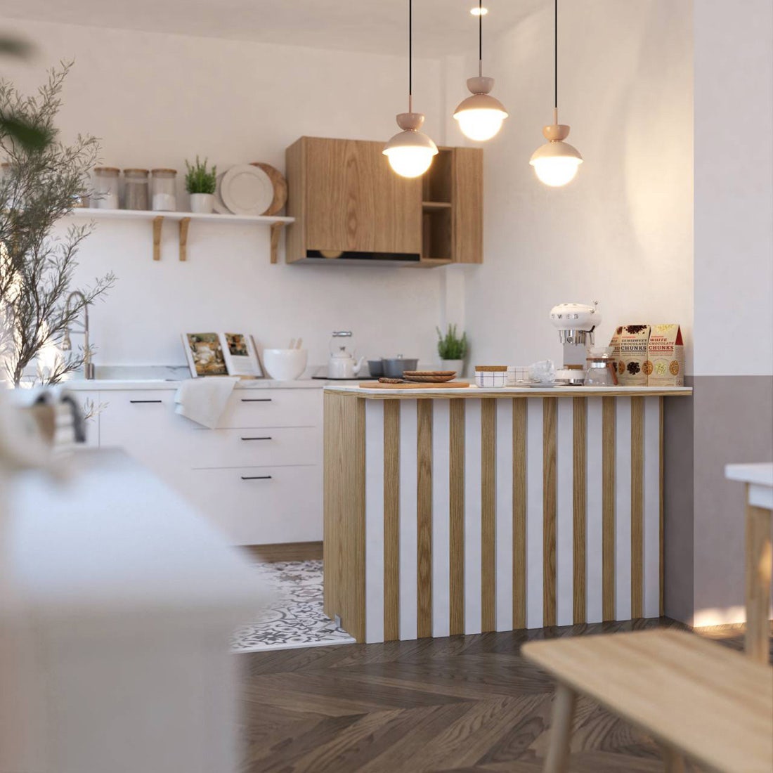 SB Design Square KUCHE ตู้ไอส์แลนด์ ขนาด 120 ซม. รุ่น SO-BA สีลายไม้อ่อน (120x60x85 ซม.) ราคา 15,980 บาท*ส่งฟรี