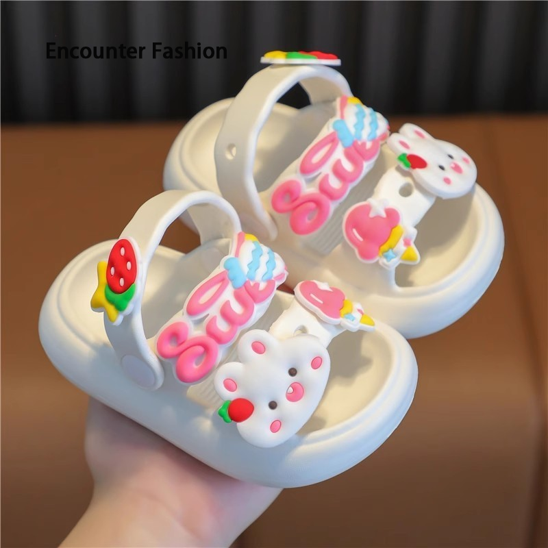 2024 Cartoon Children's Slippers New Girl Beach Slippers Anti slip Outer Children's Slippers Sz16-33 ราคา 149 บาท*ส่งฟรี